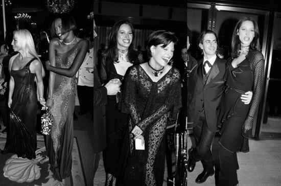 圖中從左至右：Naomi Campbell、Linda Evangelista和Christy Turlington